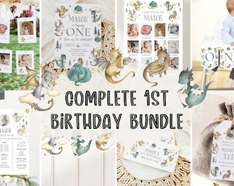 Drache 1. Geburtstag Bundle Dragon 1. Geburtstag Drachen Geburtstag Bundle Dragon Birthday laden 1