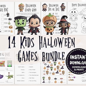 14 jogos infantis de Halloween, jogos infantis de festa de Halloween, jogos infantis de Halloween para impressão, jogos de Halloween para crianças, jogos infantis de Halloween para impressão