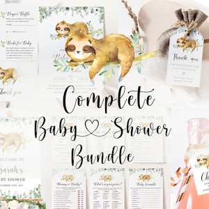 Baby shower sloth theme sales