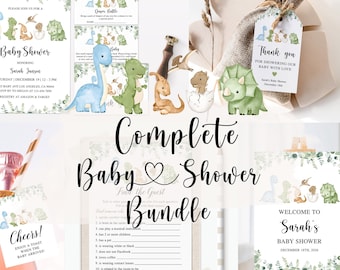 Dinosaur Baby Shower Bundle, Dinosaur Baby Shower, Dinosaur Baby Shower Invitation, Dinosaur Baby Shower Games, Baby Shower Boy