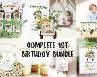 Wild One 1st Birthday Bundle, Safari Wild One Birthday, Wild One Invitation Bundle, One Birthday Invite, 1st Birthday Invite, Birthday Boy