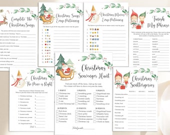 12 Christmas Games Bundle, Christmas Party Games, School Christmas Games, Office Christmas, Christmas Games Printable, Family Christmas