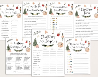 12 Christmas Games Bundle, Christmas Games, Family Christmas Games , Office Christmas Games, Holiday Party Games, School Christmas Games
