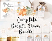 Pumpkin Baby Shower Bundle, Pumpkin Baby Shower, Pumpkin Baby Shower Invitation, Pumpkin Baby Shower Games, Fall Baby Shower