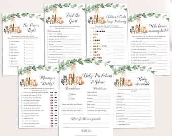14 Woodland Baby Shower Games, Animals Baby Shower Games, Woodland Baby Shower Games, Forest Baby Shower Games, Gender Neutral Baby Shower