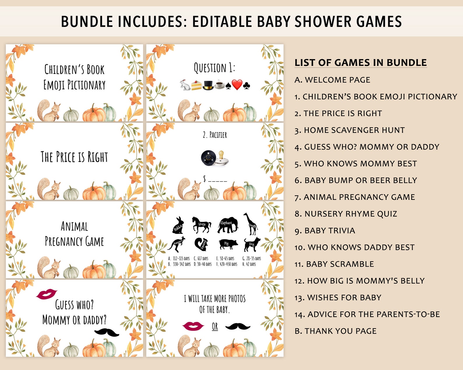Virtual Baby Shower Games Zoom Baby Shower Games Powerpoint Etsy
