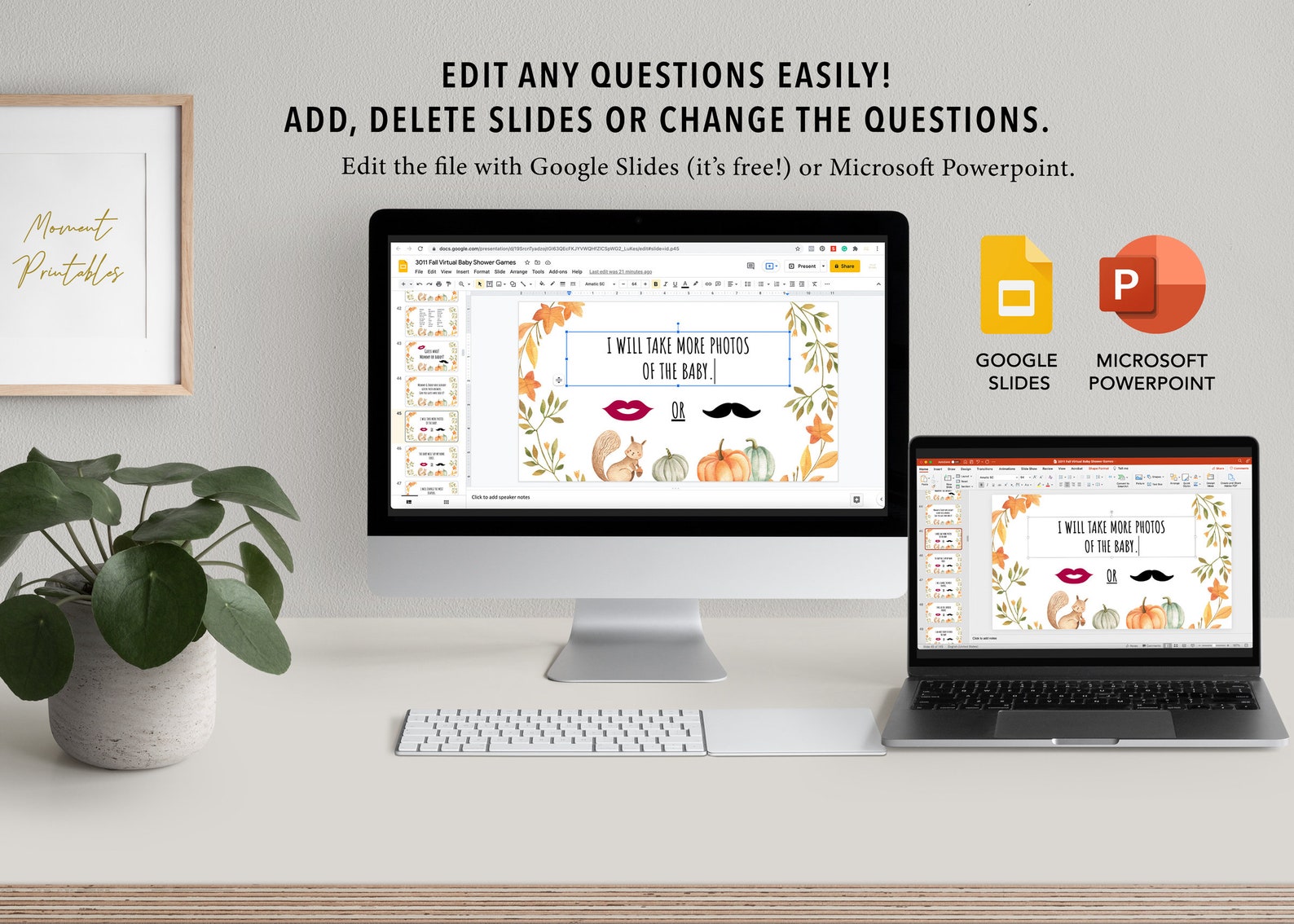 Virtual Baby Shower Games Zoom Baby Shower Games Powerpoint Etsy