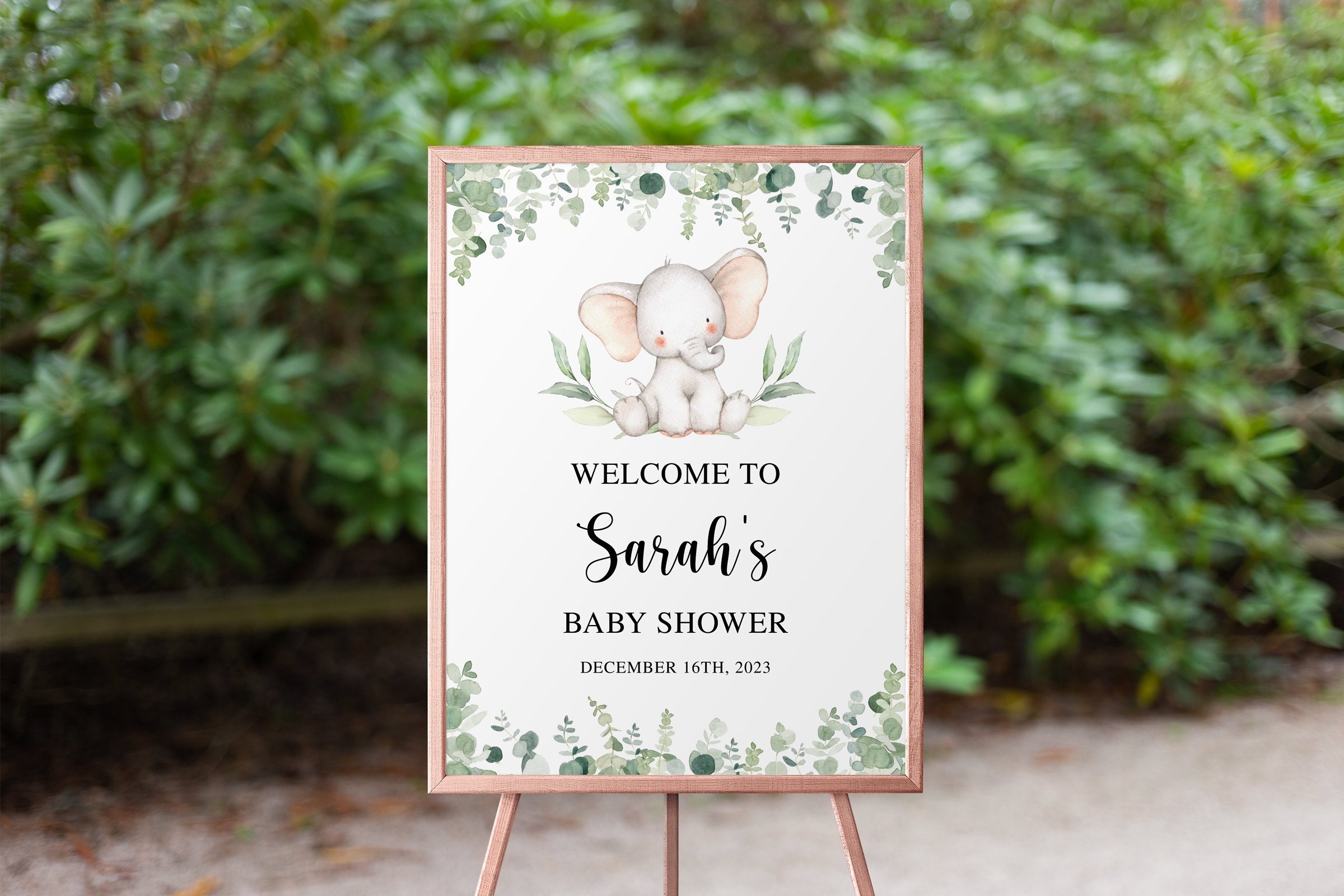 Elephant Baby Shower Sign Baby Shower Sign Etsy