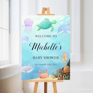 Under the Sea Baby Shower Welcome Sign, Baby Shower Welcome Sign