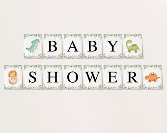 Editable Dinosaur Baby Shower Banner, Dinosaur Baby Shower Banner, Dinosaur Baby Shower, Boy Baby Shower Banner, Hello Baby Banner