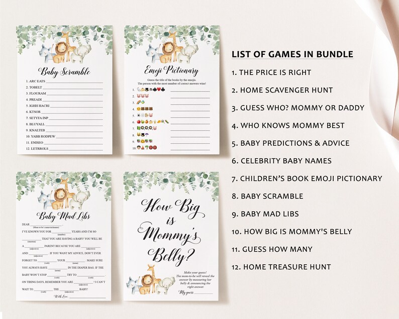 Virtual Baby Shower Full Bundle, Virtual Baby Shower Invitation, Virtual Baby Shower Games, Virtual Baby Shower, Social Distancing Shower image 5