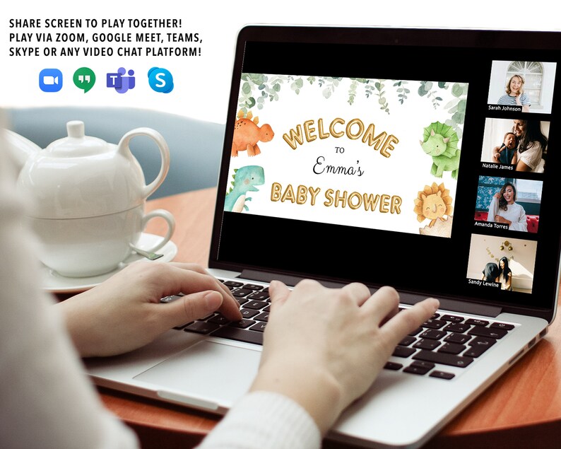 Virtual Baby Shower Games Zoom Baby Shower Games Powerpoint Etsy