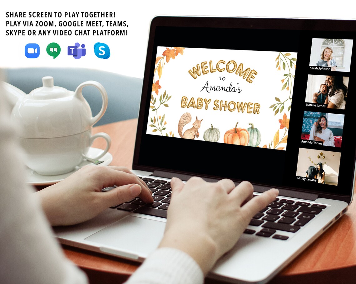 Virtual Baby Shower Games Zoom Baby Shower Games Powerpoint Etsy