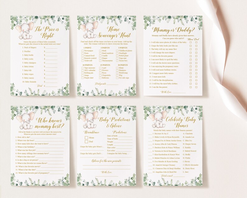 Virtual Baby Shower Full Bundle Virtual Baby Shower Etsy Canada