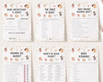 14 Fairy Baby Shower Games, Fairy Baby Shower Games Bundle, Baby Shower Games Printable, Baby Shower Games Pack, Baby Shower Games Bundle