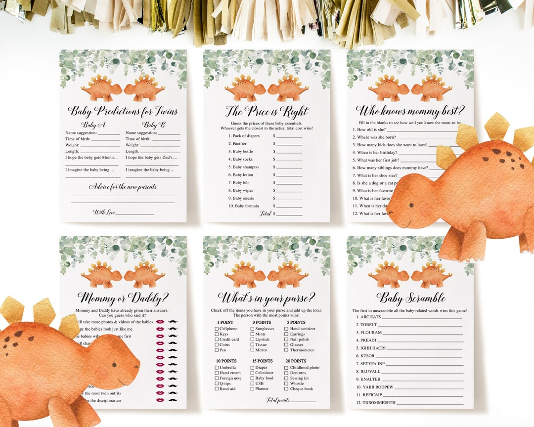 14 Twins Baby Shower Games, Twin Baby Shower Games, Twins Baby Shower