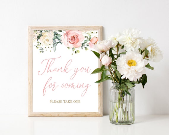 Thank You For Coming Please Take One Sign, Thanks For Coming Sign, Please Take One Sign, Favors Sign, Baby Shower Favors Sign, Baby Shower
