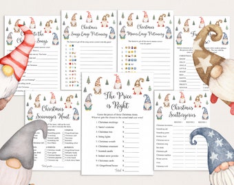 12 Christmas Games Bundle, Gnomes Christmas Games, School Christmas Games , Office Christmas Games, Holiday Party Games, Christmas Games