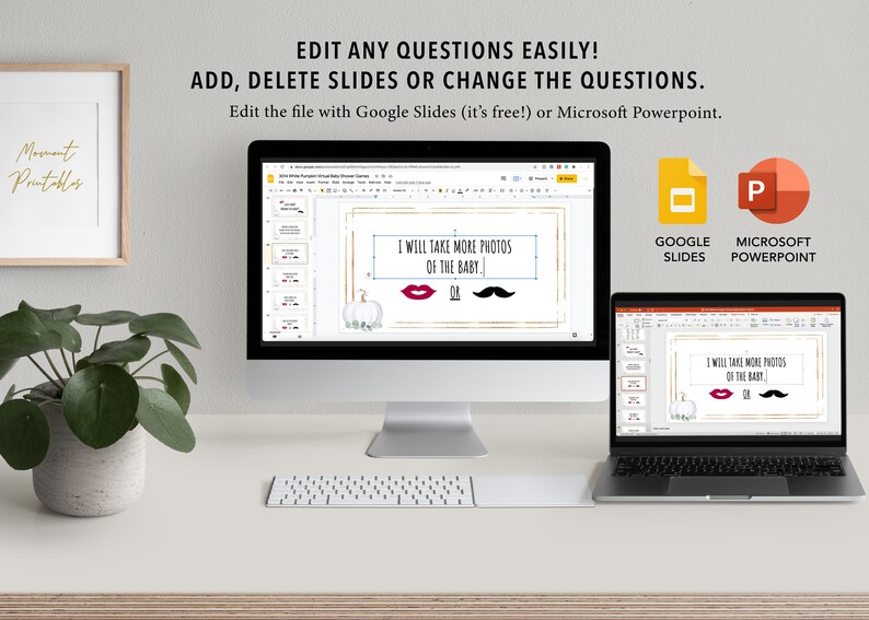 Virtual Baby Shower Games Zoom Baby Shower Games Powerpoint Etsy