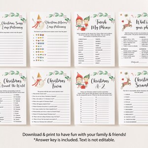 12 Christmas Games Bundle, Christmas Party Games, School Christmas Games, Office Christmas, Christmas Games Printable, Family Christmas image 3