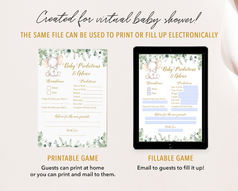 Virtual Baby Shower Full Bundle Virtual Baby Shower Etsy Canada