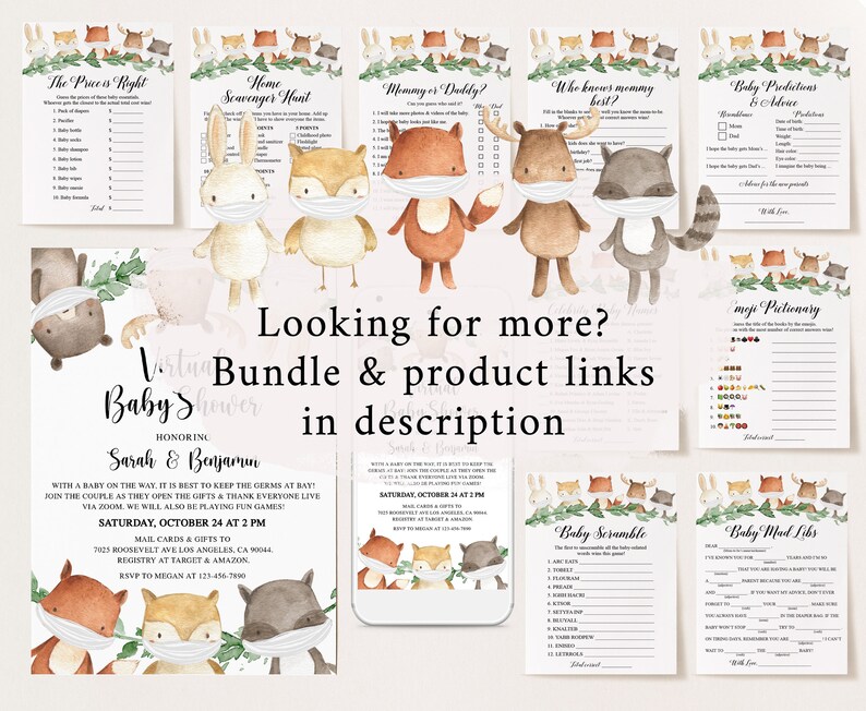 Virtual Baby Shower Games Home Scavenger Hunt Quarantine