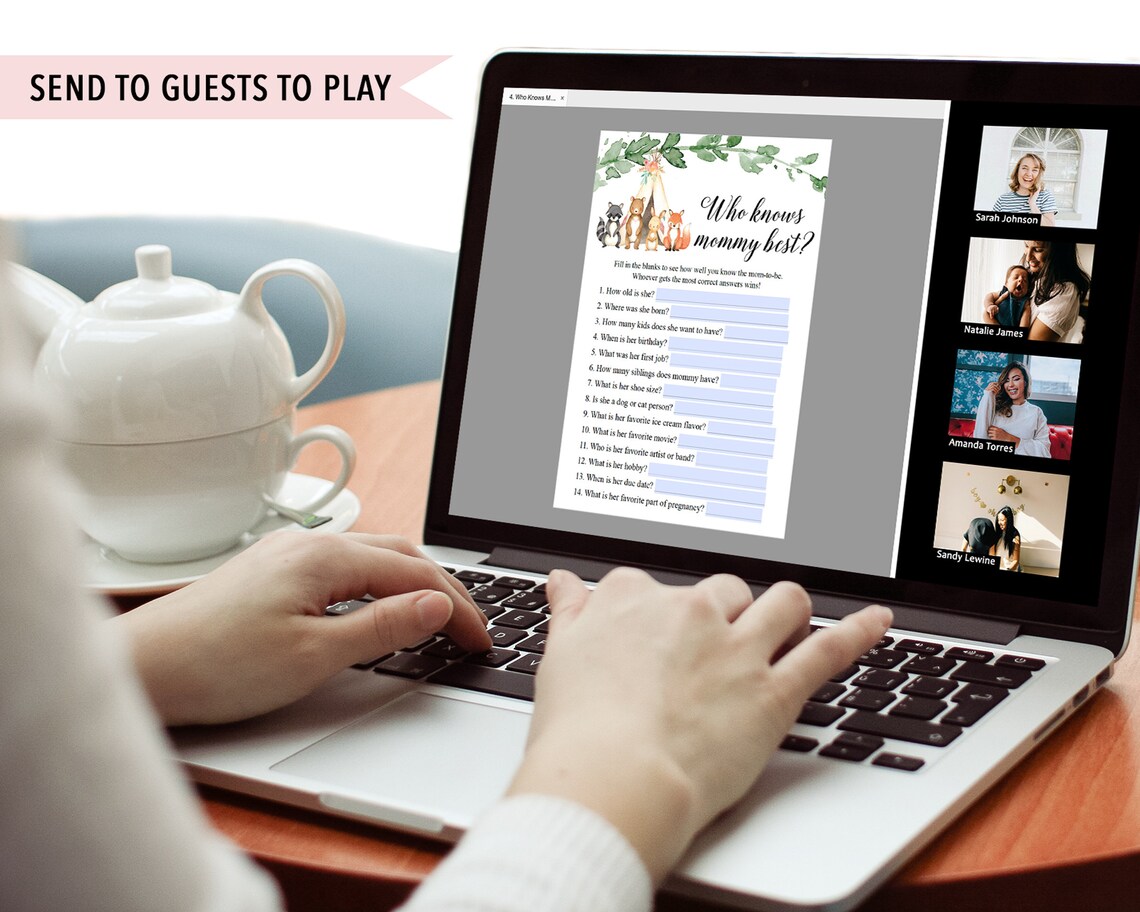Virtual Baby Shower Games Who Knows Mommy Best Who Knows Etsy
