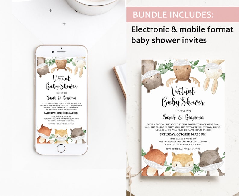 Virtual Baby Shower Full Bundle Virtual Baby Shower Etsy