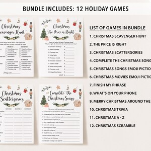 12 Christmas Games Bundle, Christmas Games, Family Christmas Games ...