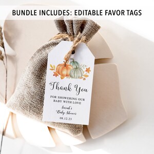 Pumpkin Baby Shower Bundle, Pumpkin Baby Shower, Pumpkin Baby Shower Invitation, Pumpkin Baby Shower Games, Fall Baby Shower image 7
