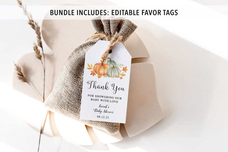 Pumpkin Baby Shower Bundle, Pumpkin Baby Shower, Pumpkin Baby Shower Invitation, Pumpkin Baby Shower Games, Fall Baby Shower image 7