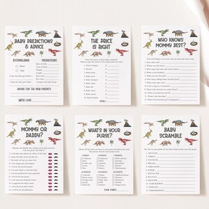 14 Dinosaur Baby Shower Games, Dino Baby Shower Games, Dinosaur Baby Shower, Greenery Baby Shower Games, Boy Baby Shower Games