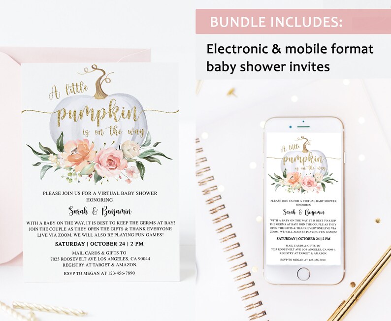 Virtual Baby Shower Full Bundle Virtual Baby Shower Etsy