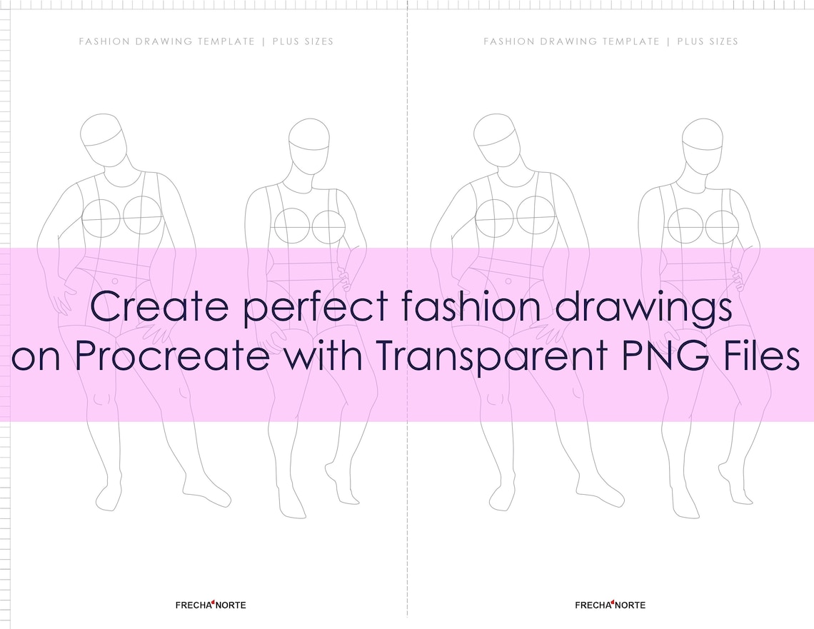 Plus Size Fashion Templates for Women Fashion Figure Croquis | Etsy