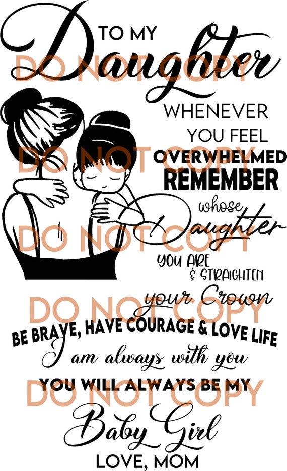 Download Mom Daughter To My Daughter SVG | Etsy