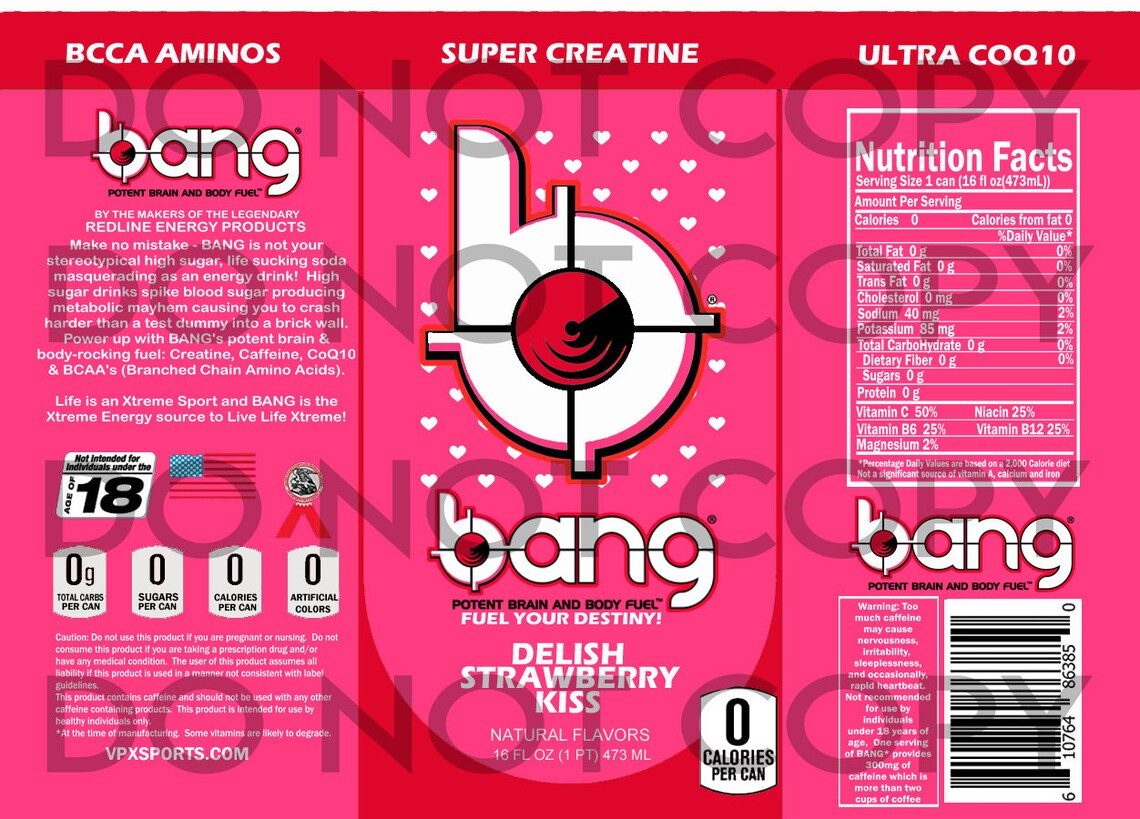 Bang Energy Drink Wrap Strawberry Waterslide JPG Etsy