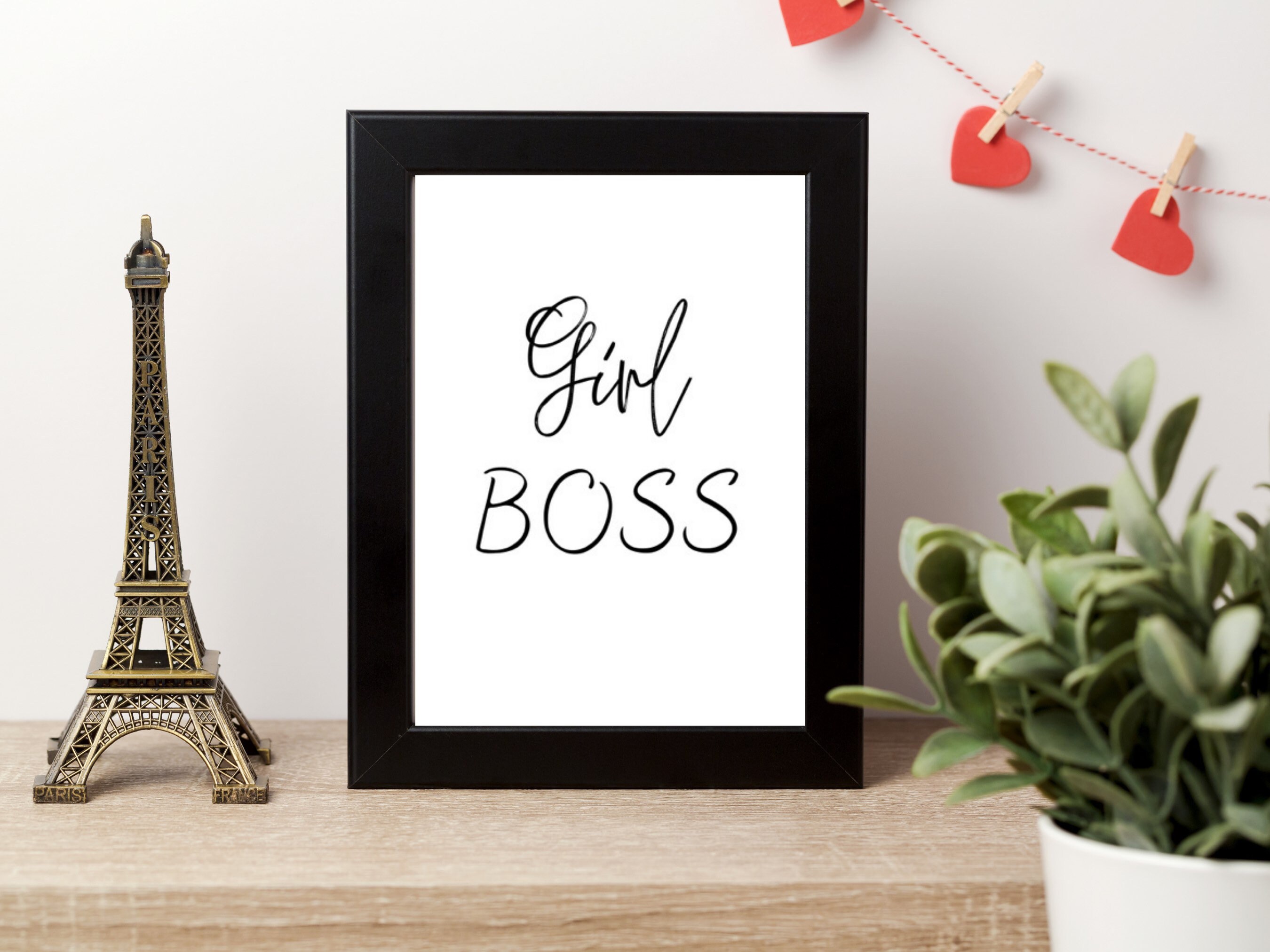 Girl Boss Print Office Decor Instant Download Etsy