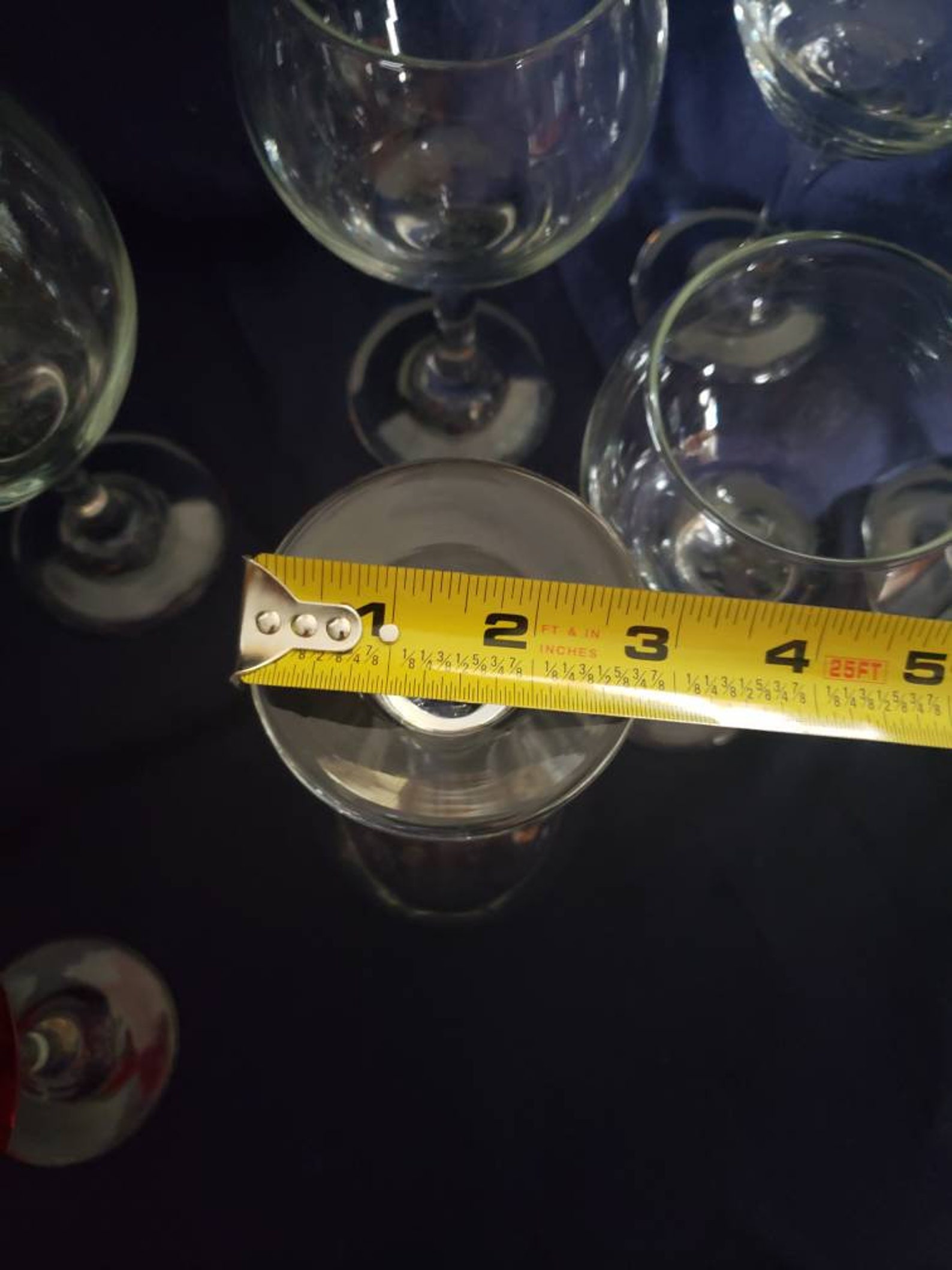 8 Full Bowl Wine Glasses Thick Rim Holds 12 Ozs Long Thick Etsy