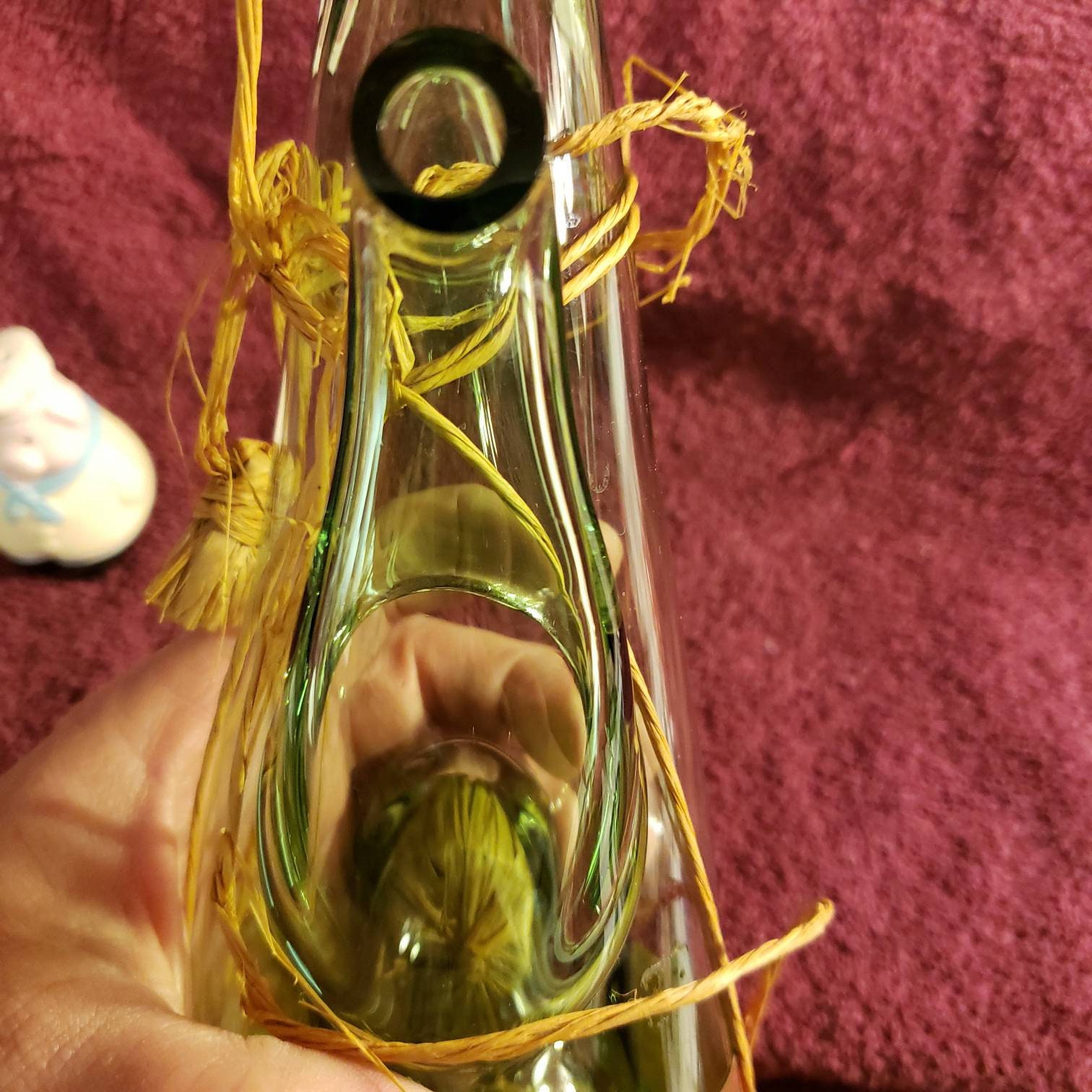 Vintage Hand Blown Italian Glass Wine Chiller W/ Ice Chamber Etsy