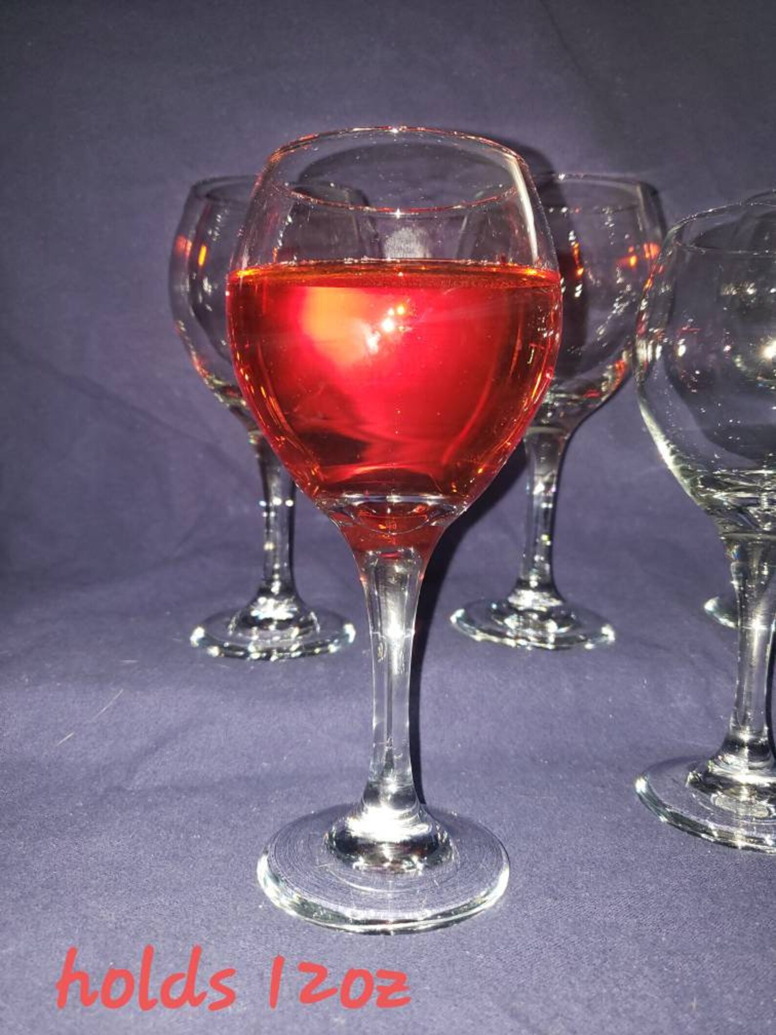 8 Full Bowl Wine Glasses Thick Rim Holds 12 Ozs Long Thick Etsy