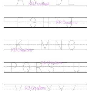 Alphabet Learning Worksheets - Tracing - Uppercase and Lowercase - Lined Paper
