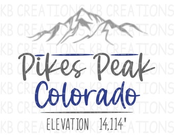 Pikes Peak Colorado - PNG - Sublimation Design