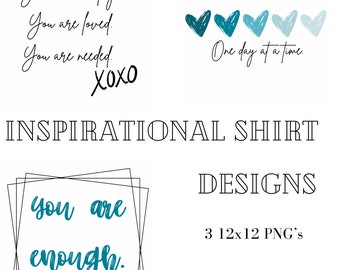 Inspirational Shirt Designs - Sublimation Designs - Inspirational Pack
