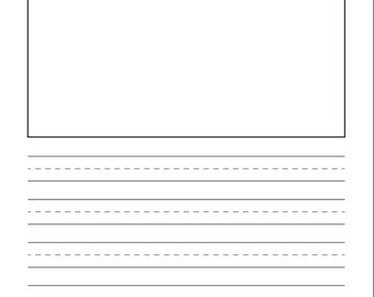 Printable Writing Paper - Handwriting Practice with Drawing Box Included