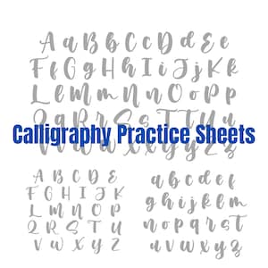 Calligraphy Practice - Calligraphy Tracing Sheets - Entire Alphabet