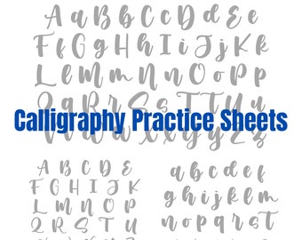 Calligraphy Practice - Calligraphy Tracing Sheets - Entire Alphabet