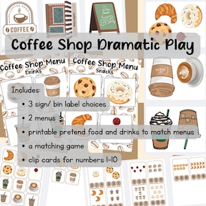 Coffee Shop Dramatic Play Center - Imaginative Play Idea - PreK/Kindergarten/Daycare