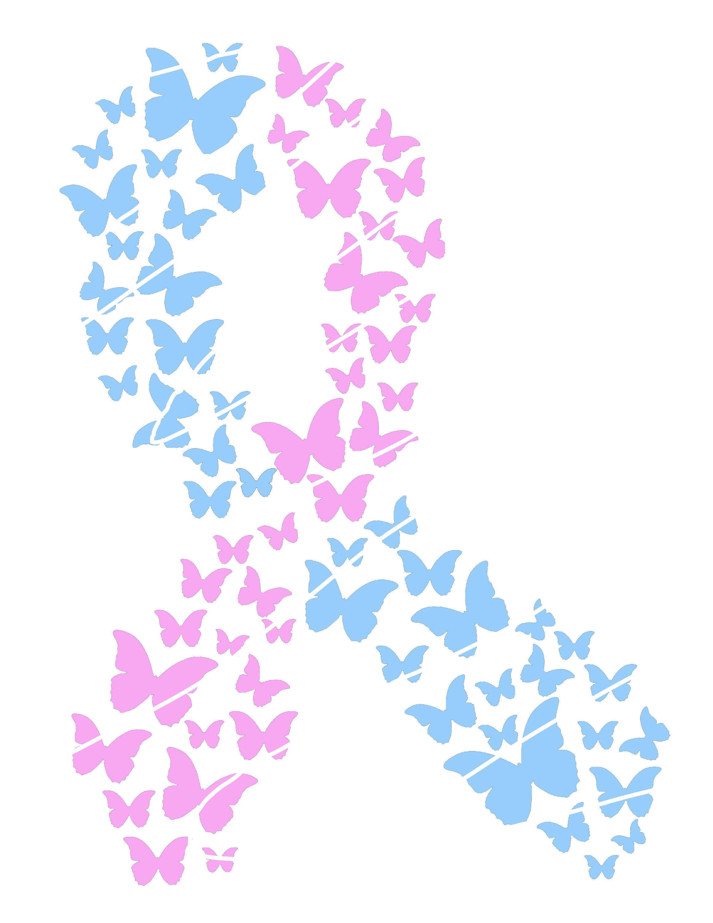 Pregnancy and Infant Loss Awareness PNG - Miscarriage Awareness PNG - Butterfly Ribbon - UPDATED file