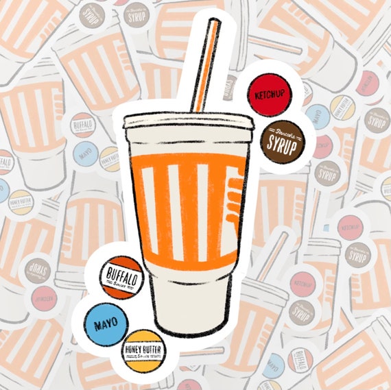Whataburger Cup Sticker Etsy