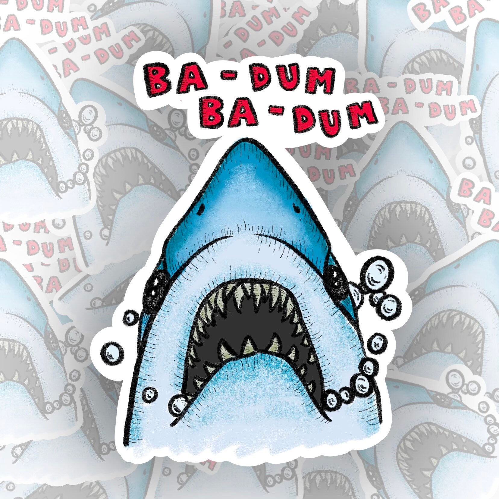 Jaws Sticker A tribute to the Jaws theme Etsy